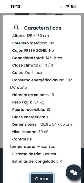 Congelador horizontal