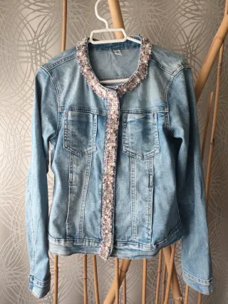 Chaqueta vaquera S con pedrería