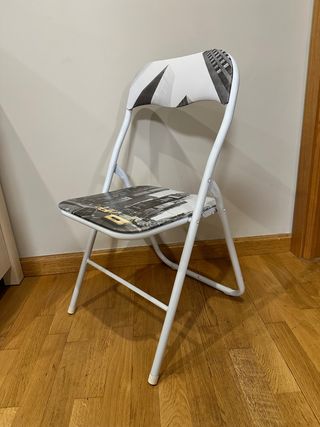 4 Sillas Plegables Estampado New York