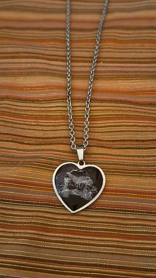 Collana Cuore One Direction Argento Nero