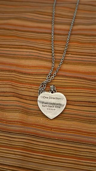 Collana Cuore One Direction Argento Nero