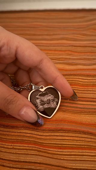 Collana Cuore One Direction Argento Nero