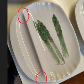 7 Piatti Asparagi Vintage Ceramica Anni '60/'70