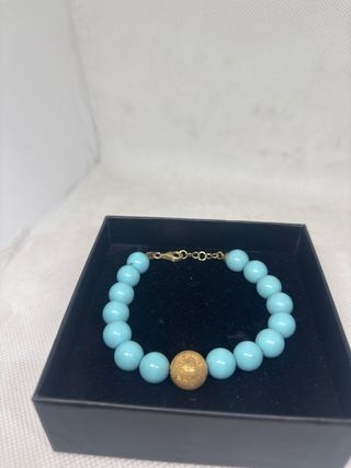 Bracciale con sfere pasta turchese e argento 925