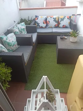 Conjunto Muebles Jardín Ratán Negro