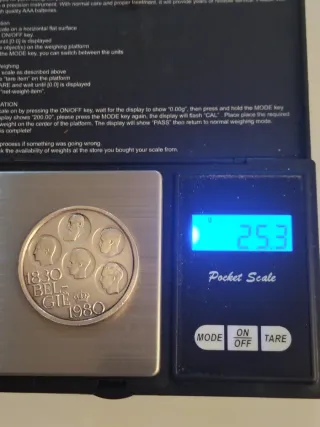 500 Francos Bélgica 1980