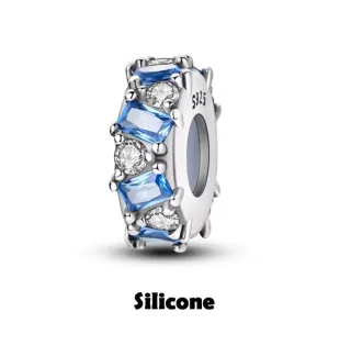 Charm Plata 925 Azul y Blanco