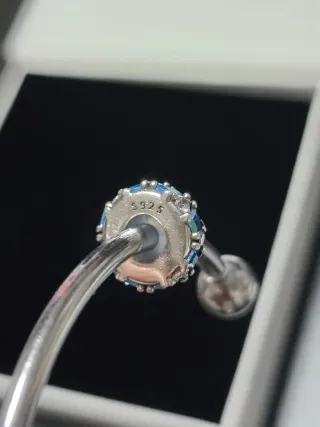 Charm Plata 925 Azul y Blanco