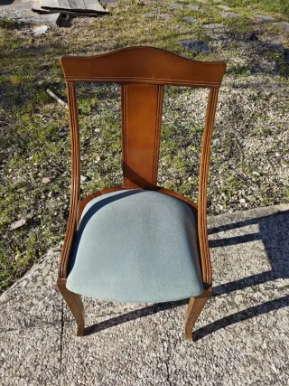 6 Sillas Comedor Tapizado Verde