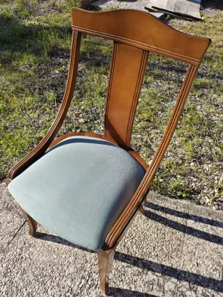 6 Sillas Comedor Tapizado Verde