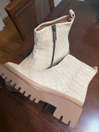 Botines Pons Quintana Beige/Blanco