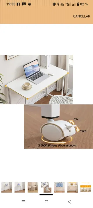 Escritorio plegable / Mesa auxiliar blanca