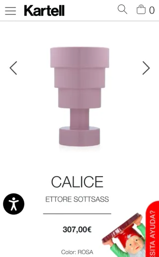 Taburete Kartell Calice Cáliz rosa