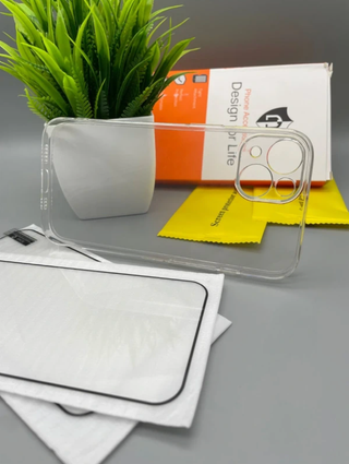 Cover Trasparente iPhone 13 + 2 Pellicole