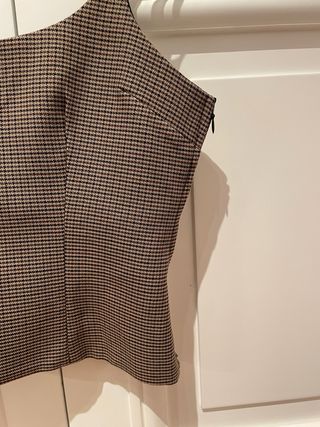 Top Zara Tirantes Cuadros Talla S