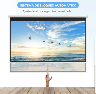 HOMCOM Pantalla Proyección Manual 100