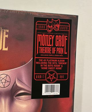 Mötley Crüe Theatre Of Pain 40° Anniversary Vinyl