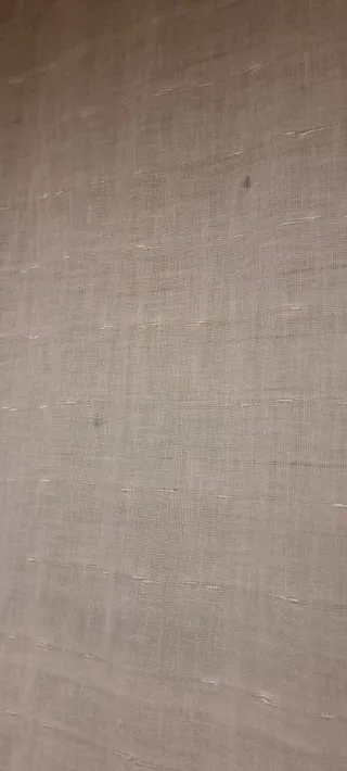 Pareja visillos vintage lino beige