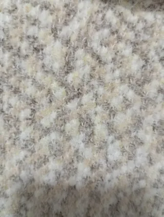 Jersey tipo sudadera beige y gris