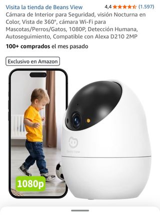 Cámara Seguridad Interior Beans View 1080p