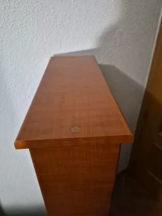 Estantería CD Madera Marrón con Ruedas