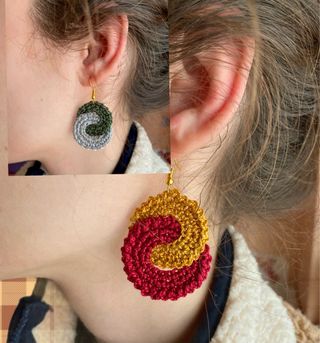 Pendientes crochet hechos a mano /2