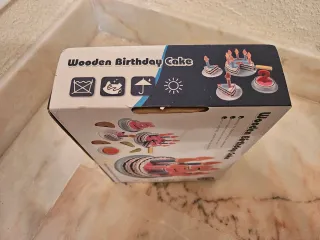 Tarta de madera para cumpleaños