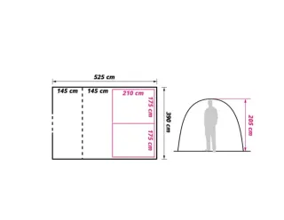 Tienda de campaña Obelink Lugano 6 túnel