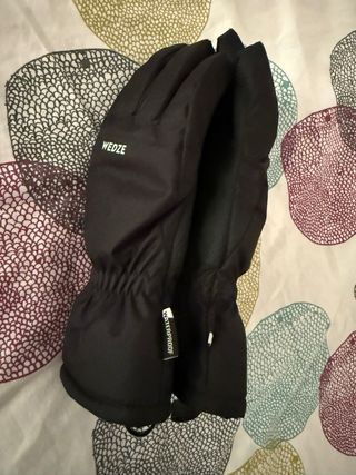 Guantes Wedze Niños Impermeables Negro