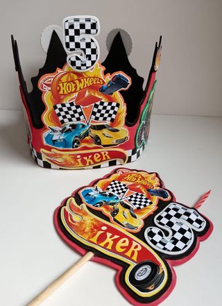 Corona y vela Hot Wheels