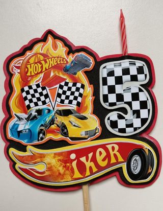 Corona y vela Hot Wheels