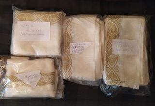 Cortinas  color crudo ,años 60