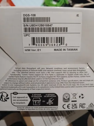 Switch D-Link 8 Puertos Gigabit DGS-108