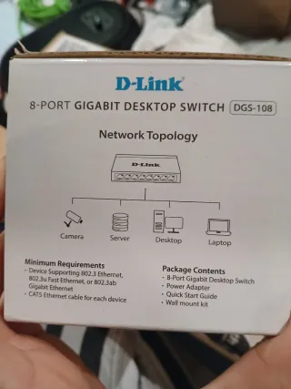 Switch D-Link 8 Puertos Gigabit DGS-108