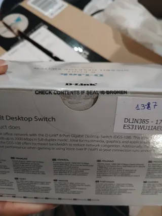 Switch D-Link 8 Puertos Gigabit DGS-108