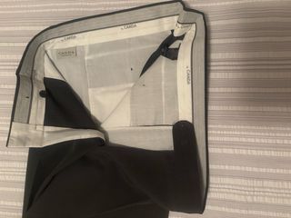 Pantalón de vestir gris mil rallas caballero