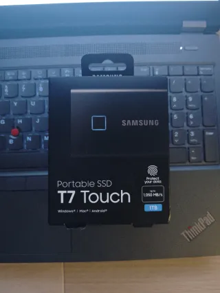 SSD T7 Touch 1TB Samsung disco externo con huella