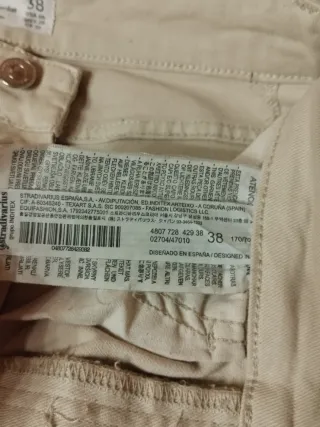 Pantalón Flare Stradivarius Crema Talla M