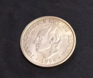 Moneda Juan Carlos I Rey de España 1994 en plata