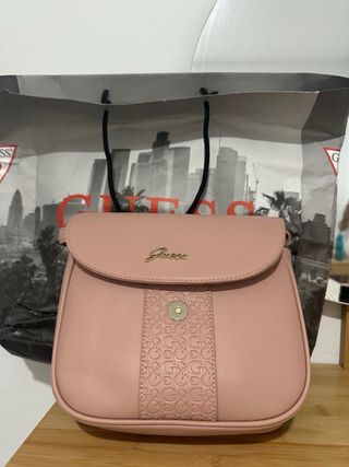 Bolso Guess Rosa Pastel Nuevo Original