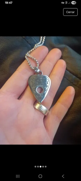 Colgante púa Ouija Corazón Plata
