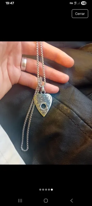 Colgante púa Ouija Corazón Plata
