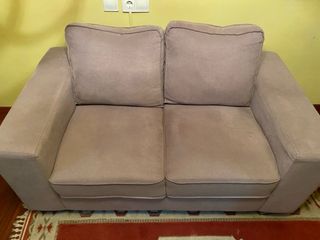 Sofá beige de tela ancho 87 y largo 149