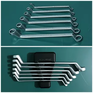 Seis llaves de estrella acodadas de 6 a 17 mm