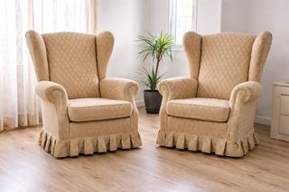 Sofá 3 plazas + 2 sillones clásico beige