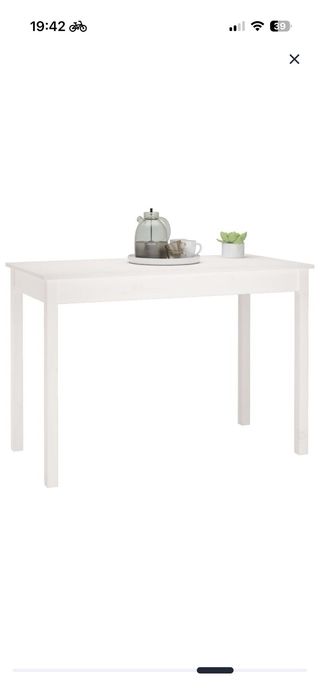 Mesa de comedor o cocina madera blanca