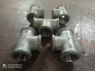 5 Tes Galvanizadas 1/2 Pulgada