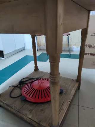 Mesa camilla con brasero eléctrico y cristal