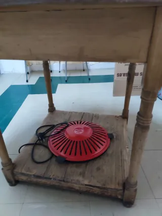 Mesa camilla con brasero eléctrico y cristal