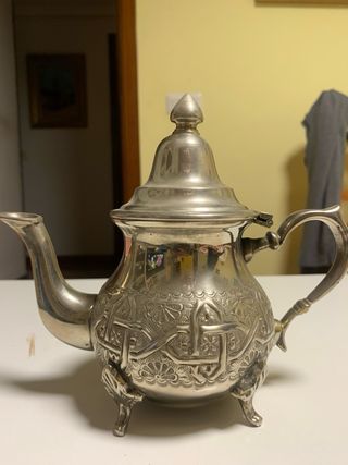 Tetera Marroquí Metal Plateado